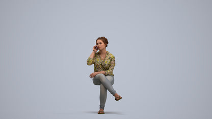 3D scanned boy sitting casual, photorealistic archviz people for Enscape and SketchUp, standing pose render