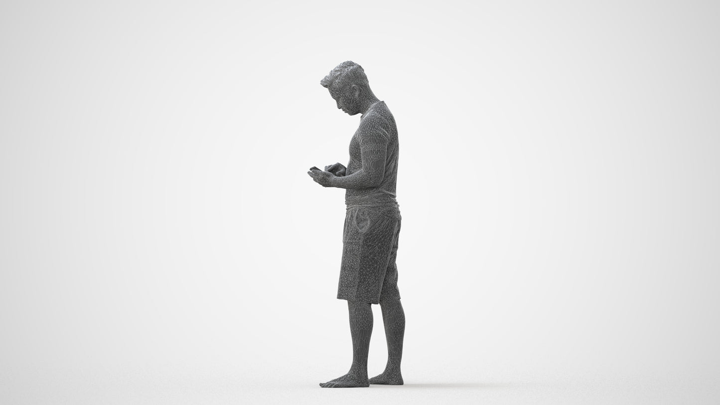 realistic 3D people man standing, render-ready for V-Ray and Corona, FBX OBJ, square thumbnail
