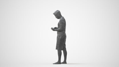 realistic 3D people man standing, render-ready for V-Ray and Corona, FBX OBJ, square thumbnail