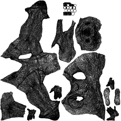 scanned 3D man casual sitting, photogrammetry people for Enscape and V-Ray, wireframe top-down view