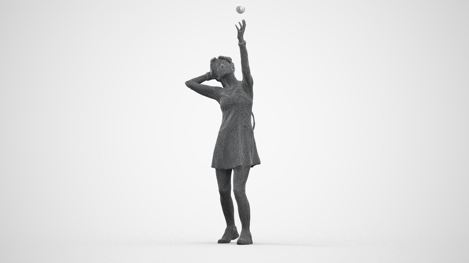 3D scanned woman sport, photorealistic archviz people for Enscape and SketchUp, three-quarter front view render