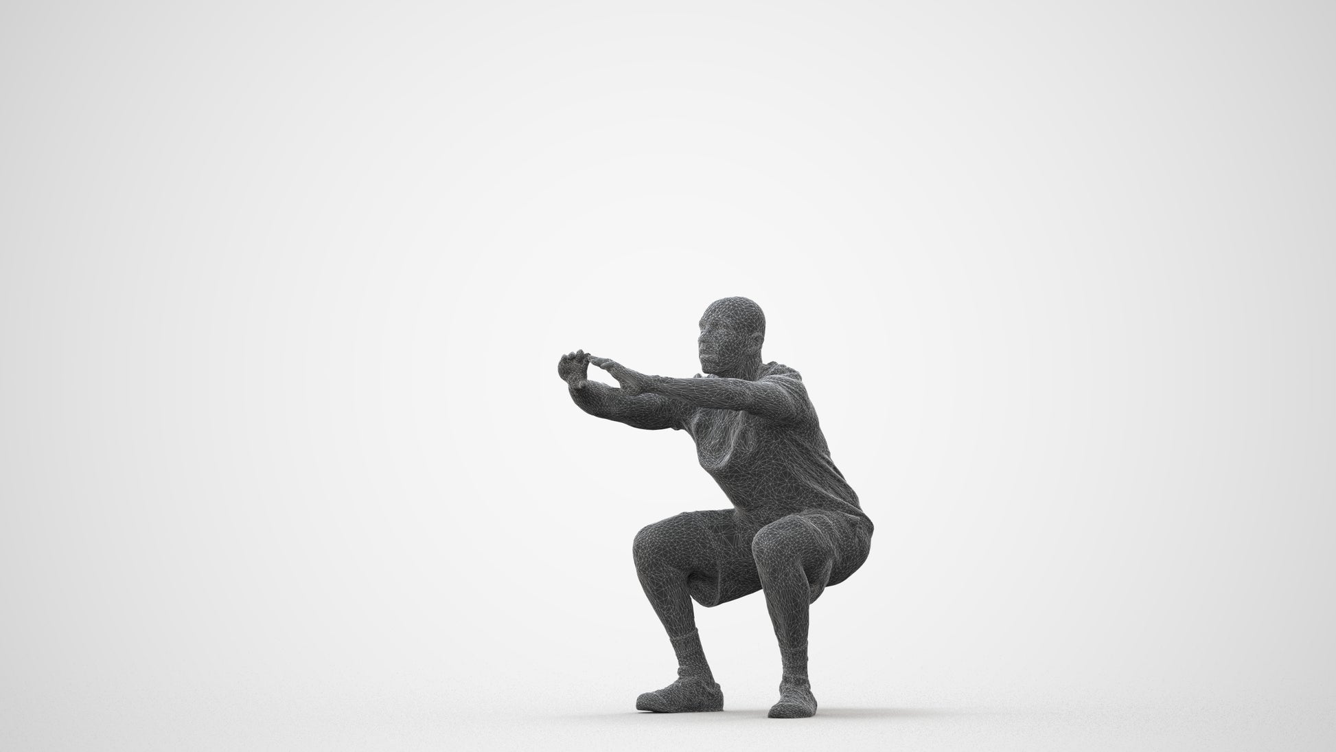 photogrammetry 3D man sport, realistic human model archviz FBX, square thumbnail