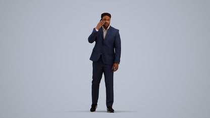 realistic 3D man business standing, scanned archviz people for Blender and 3ds Max, standing pose render