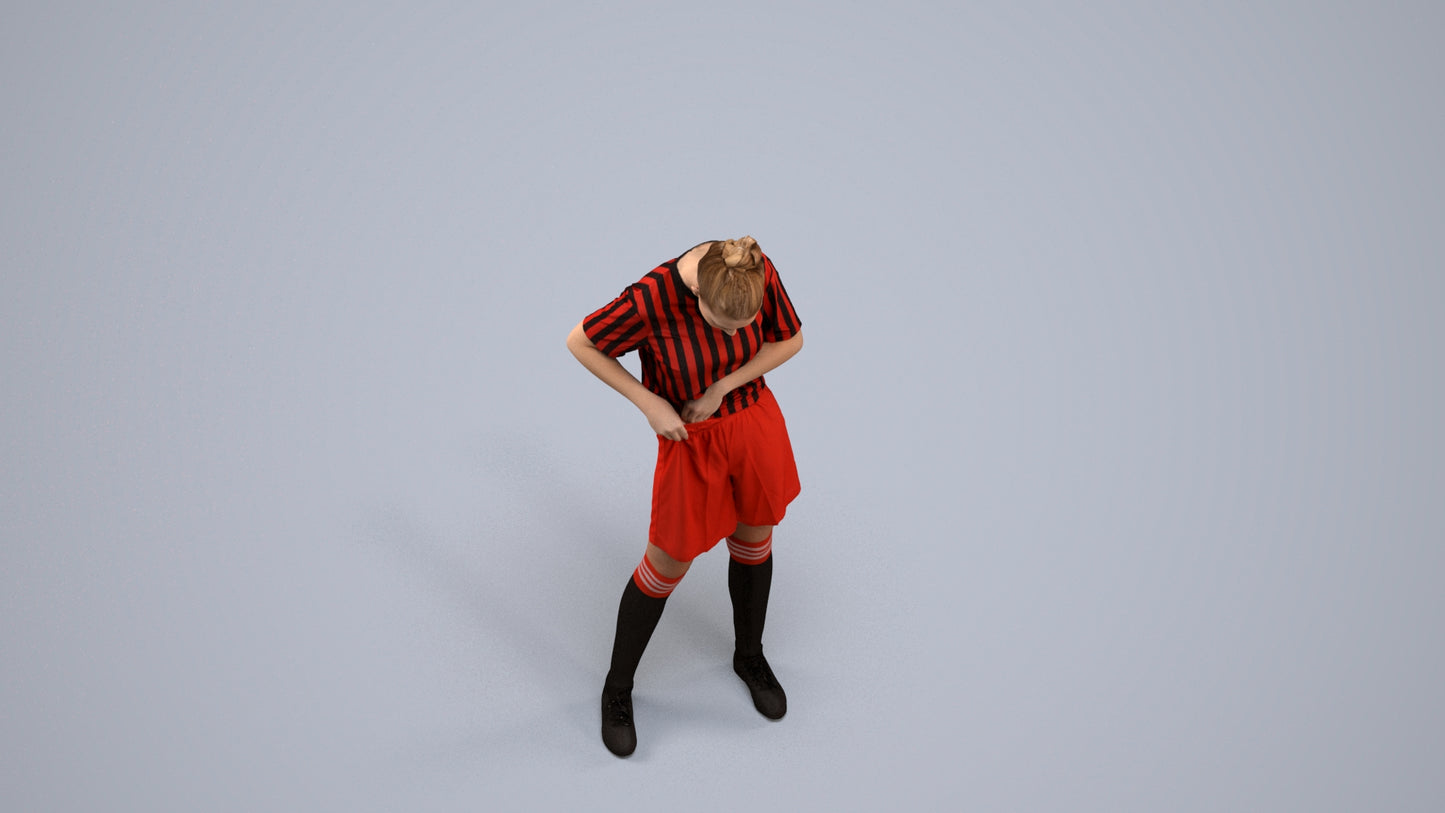 realistic 3D people girl sport, render-ready for V-Ray and Corona, FBX OBJ, back view render