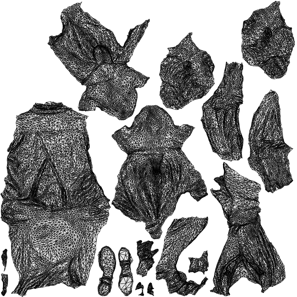 photogrammetry 3D woman casual sitting, realistic human model archviz FBX, wireframe top-down view