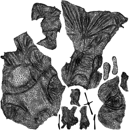 photogrammetry 3D woman casual sitting, realistic human model archviz FBX, wireframe top-down view