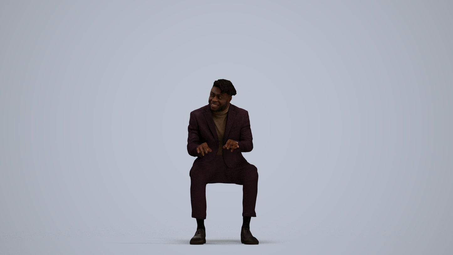 photogrammetry 3D man business, realistic human model archviz FBX, standing pose render