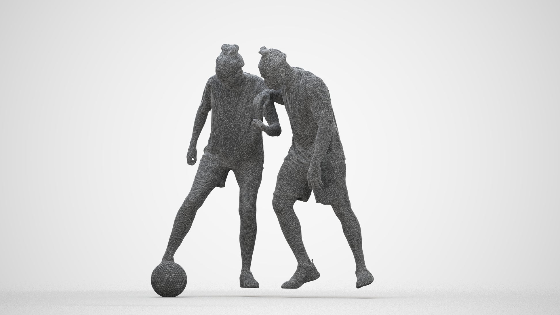 3D scanned woman sport, photorealistic archviz people for Enscape and SketchUp, wireframe back view