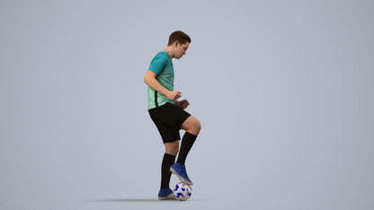 scanned 3D man sport, photogrammetry people for Enscape and V-Ray, side view render