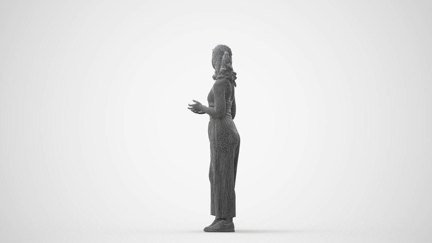 realistic 3D people girl casual kids, render-ready for V-Ray and Corona, FBX OBJ, square thumbnail