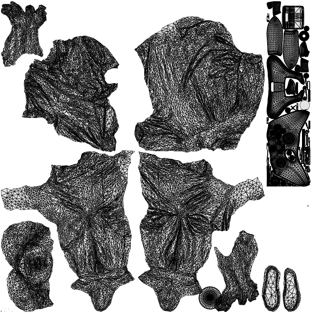 3D human model man casual sitting, photogrammetry scanned person for archviz, wireframe top-down view