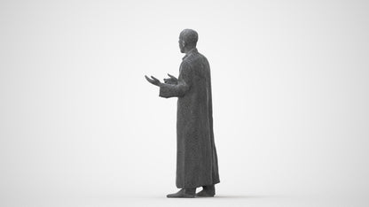 realistic 3D human man standing, archviz people FBX OBJ for Blender, square thumbnail