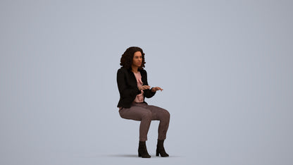 photogrammetry 3D woman business, realistic human model archviz FBX, standing pose render