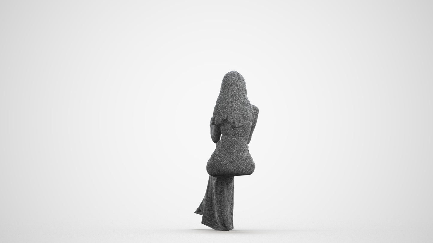 realistic 3D people woman formal formalaffairs, render-ready for V-Ray and Corona, FBX OBJ, wireframe front view