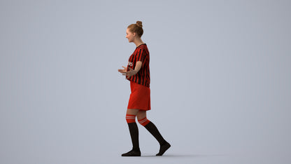 realistic 3D girl sport, scanned archviz people for Blender and 3ds Max, three-quarter view render