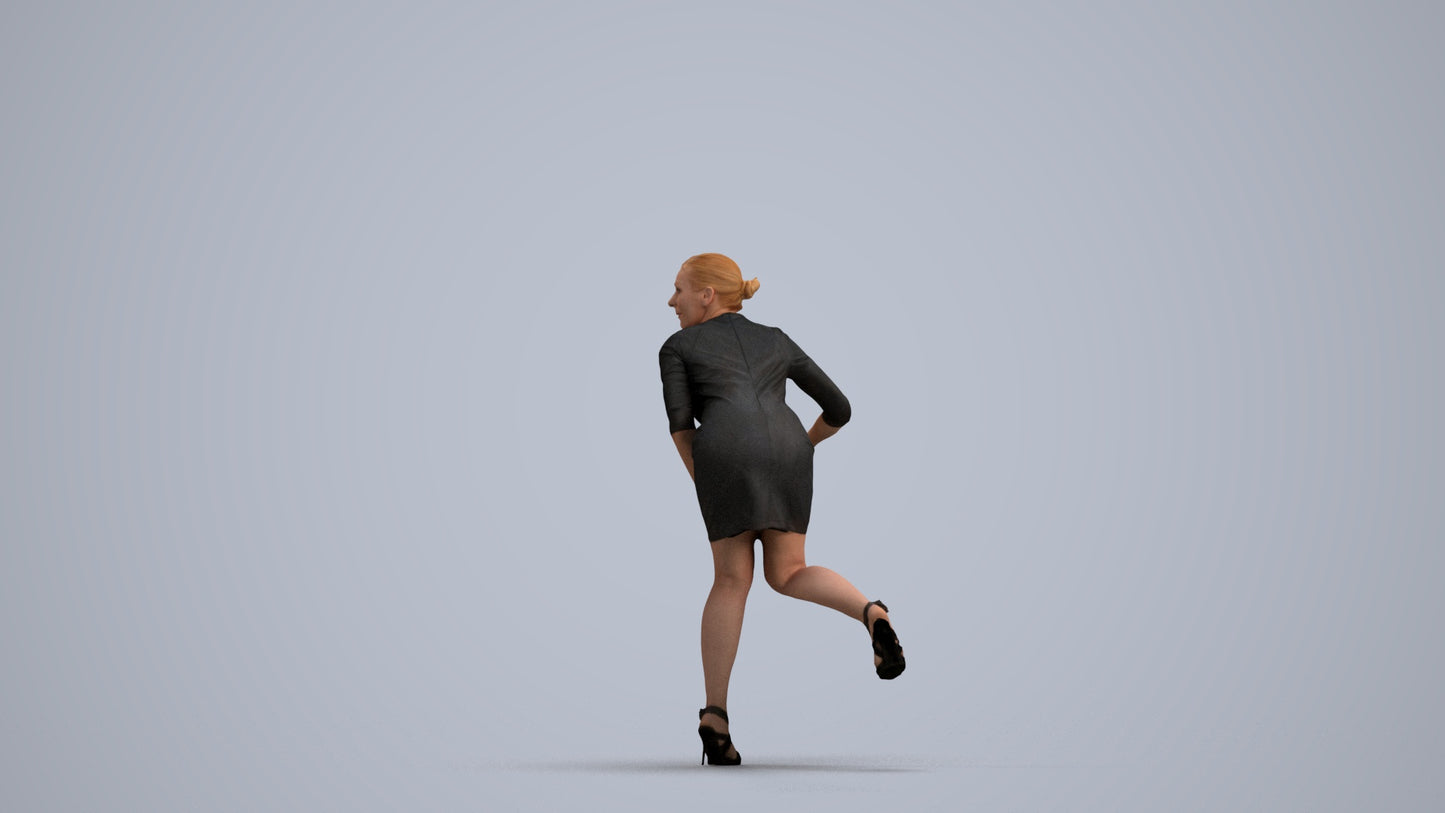 realistic 3D people woman business driving, render-ready for V-Ray and Corona, FBX OBJ, front view render