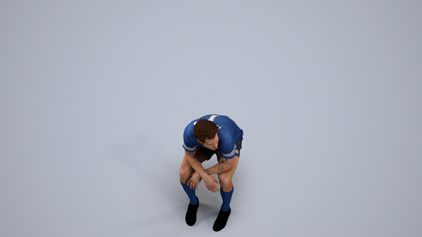 photogrammetry 3D man sport, realistic human model archviz FBX, back view render