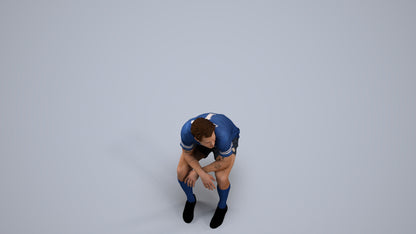 photogrammetry 3D man sport, realistic human model archviz FBX, back view render