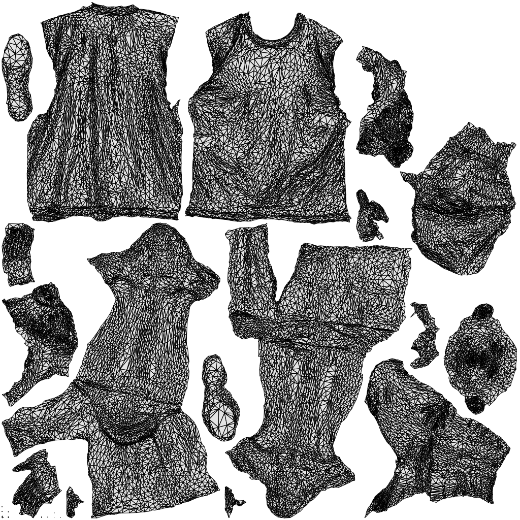 scanned 3D man sport, photogrammetry people for Enscape and V-Ray, wireframe top-down view