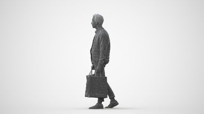 3D human model man casual formal, photogrammetry scanned person for archviz, square thumbnail