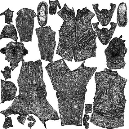realistic 3D man casual walking, scanned archviz people for Blender and 3ds Max, wireframe top-down view