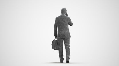 realistic 3D human man business, archviz people FBX OBJ for Blender, wireframe front view