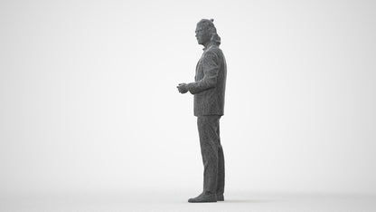 3D human model man formal formalaffairs, photogrammetry scanned person for archviz, square thumbnail