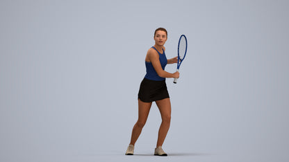 realistic 3D girl sport, scanned archviz people for Blender and 3ds Max, standing pose render
