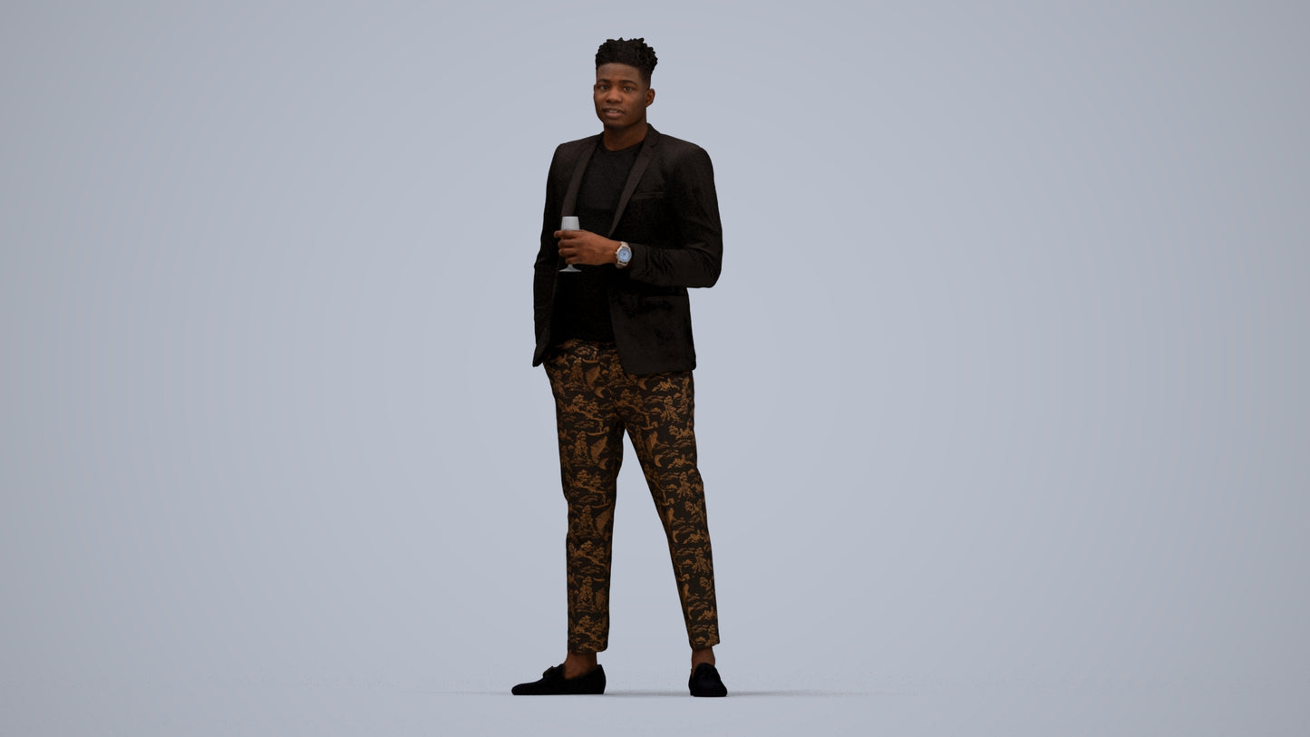 realistic 3D people man formal formalaffairs, render-ready for V-Ray and Corona, FBX OBJ, top-down view render