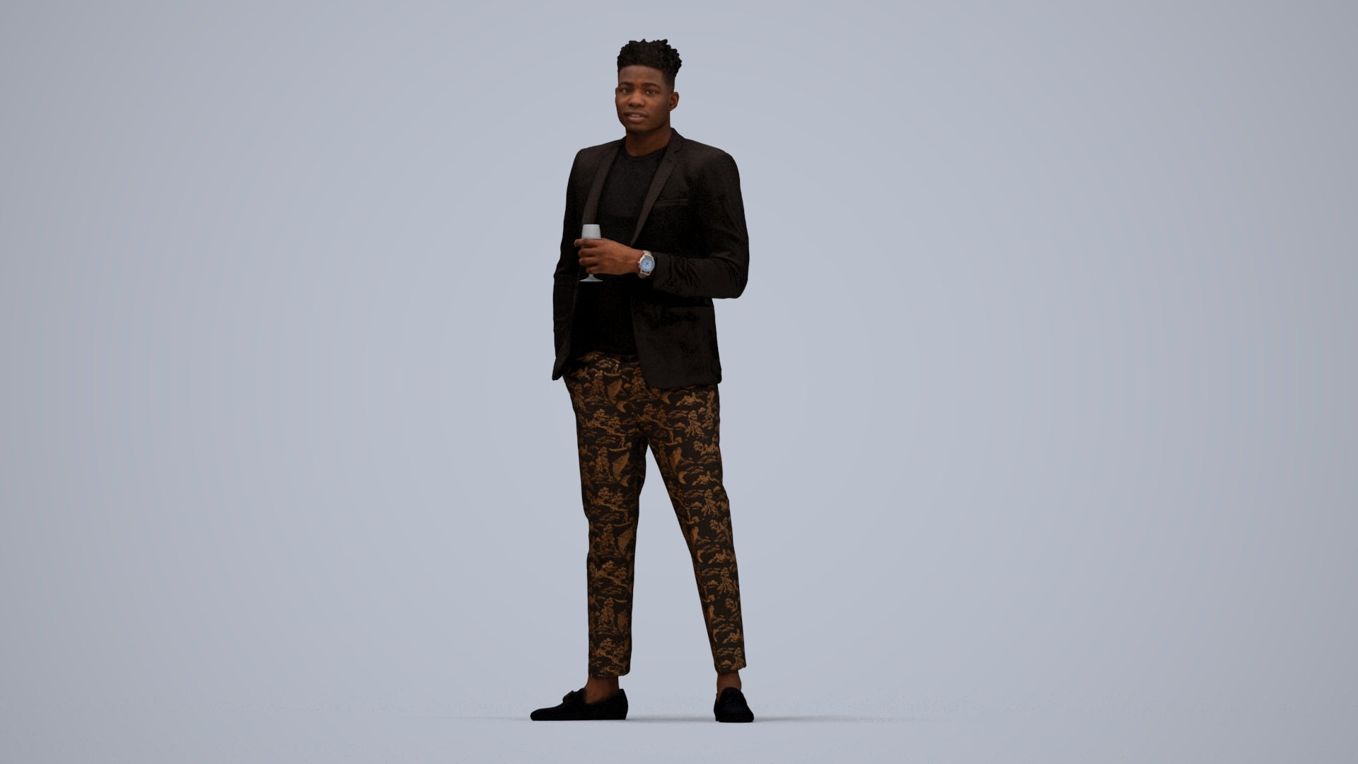 realistic 3D people man formal formalaffairs, render-ready for V-Ray and Corona, FBX OBJ, top-down view render