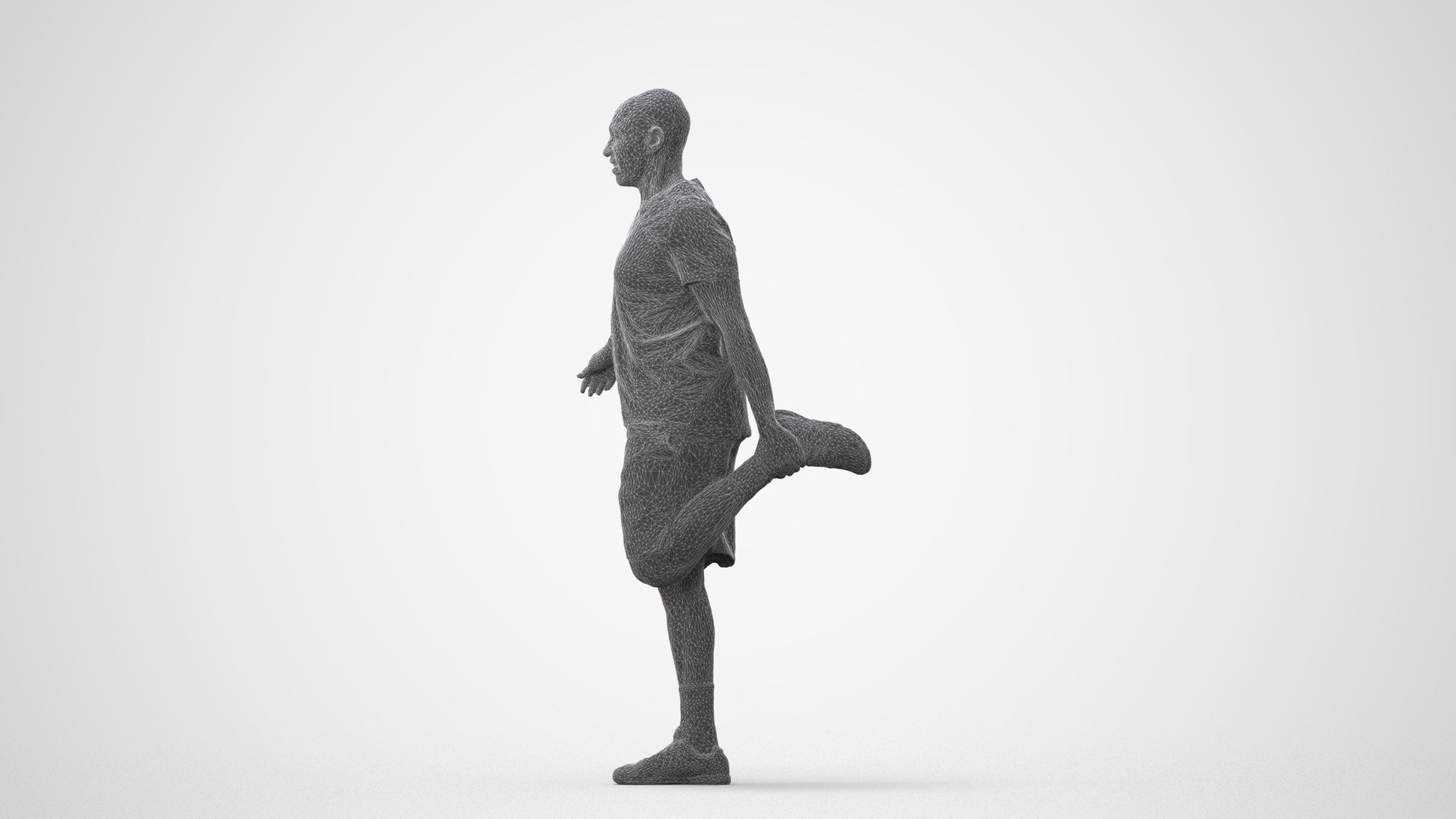 scanned 3D man sport, photogrammetry people for Enscape and V-Ray, square thumbnail