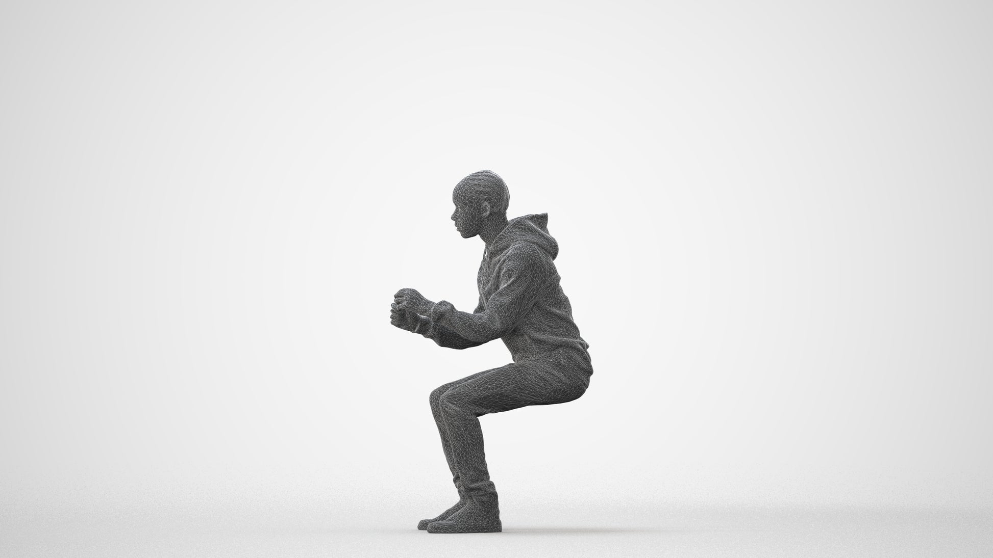 3D people model boy casual kids, scanned human for 3ds Max rendering, square thumbnail