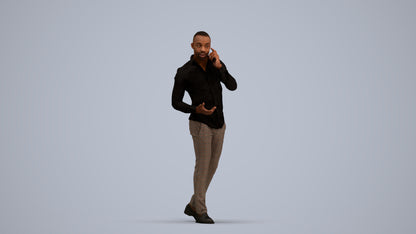 realistic 3D people man business walking, render-ready for V-Ray and Corona, FBX OBJ, standing pose render