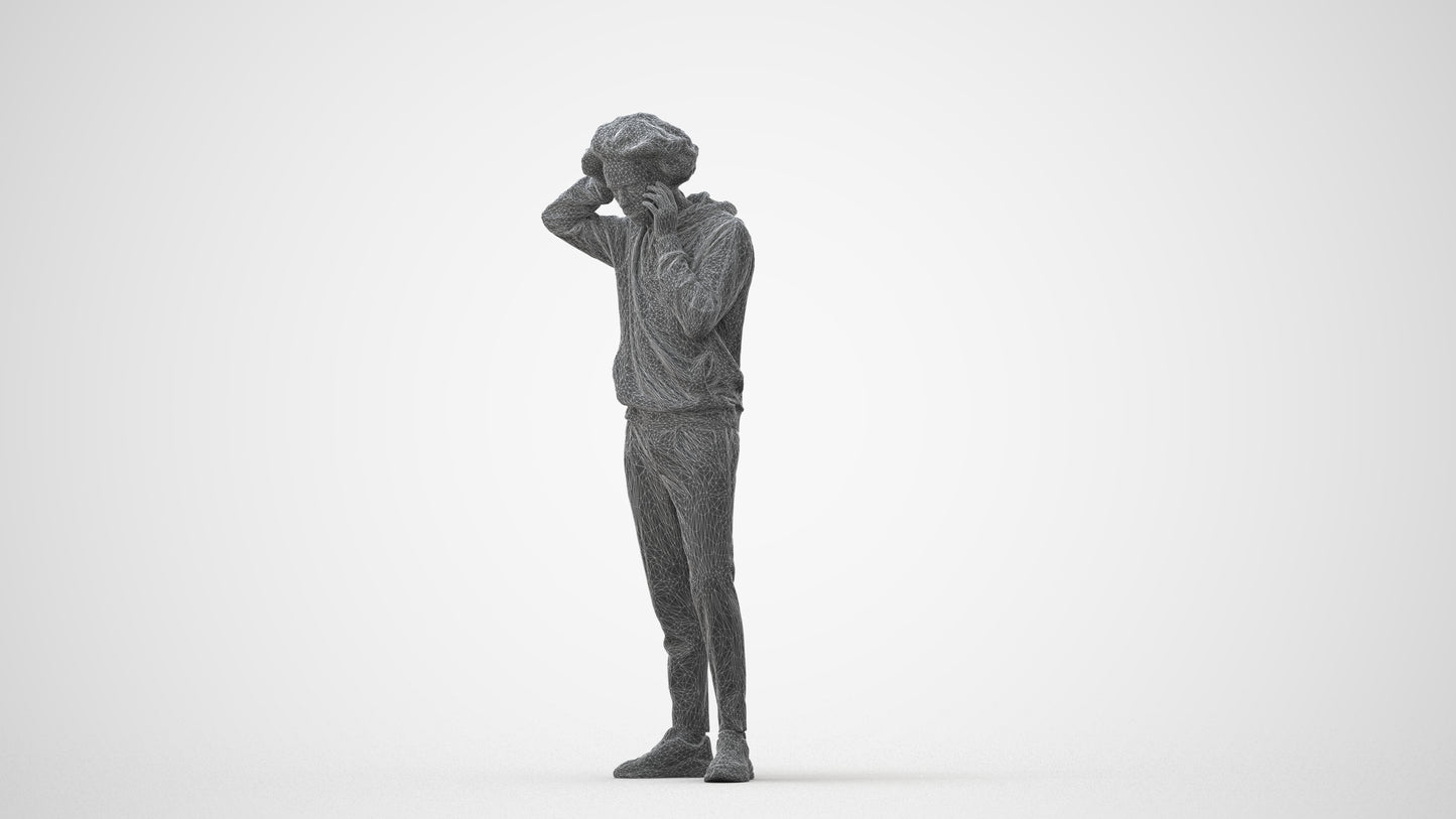 realistic 3D people man casual standing, render-ready for V-Ray and Corona, FBX OBJ, square thumbnail