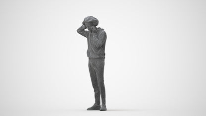 realistic 3D people man casual standing, render-ready for V-Ray and Corona, FBX OBJ, square thumbnail