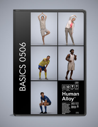 5 3D scanned people sport, photorealistic archviz pack for Enscape and SketchUp