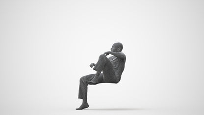 3D people model man casual bathroom, scanned human for 3ds Max rendering, square thumbnail
