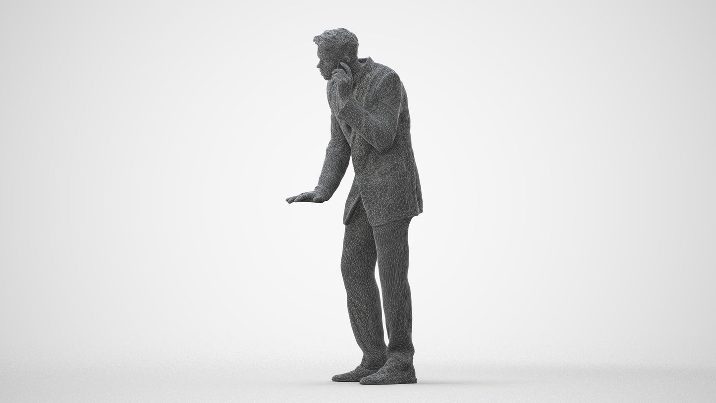 3D scanned man business, photorealistic archviz people for Enscape and SketchUp, square thumbnail