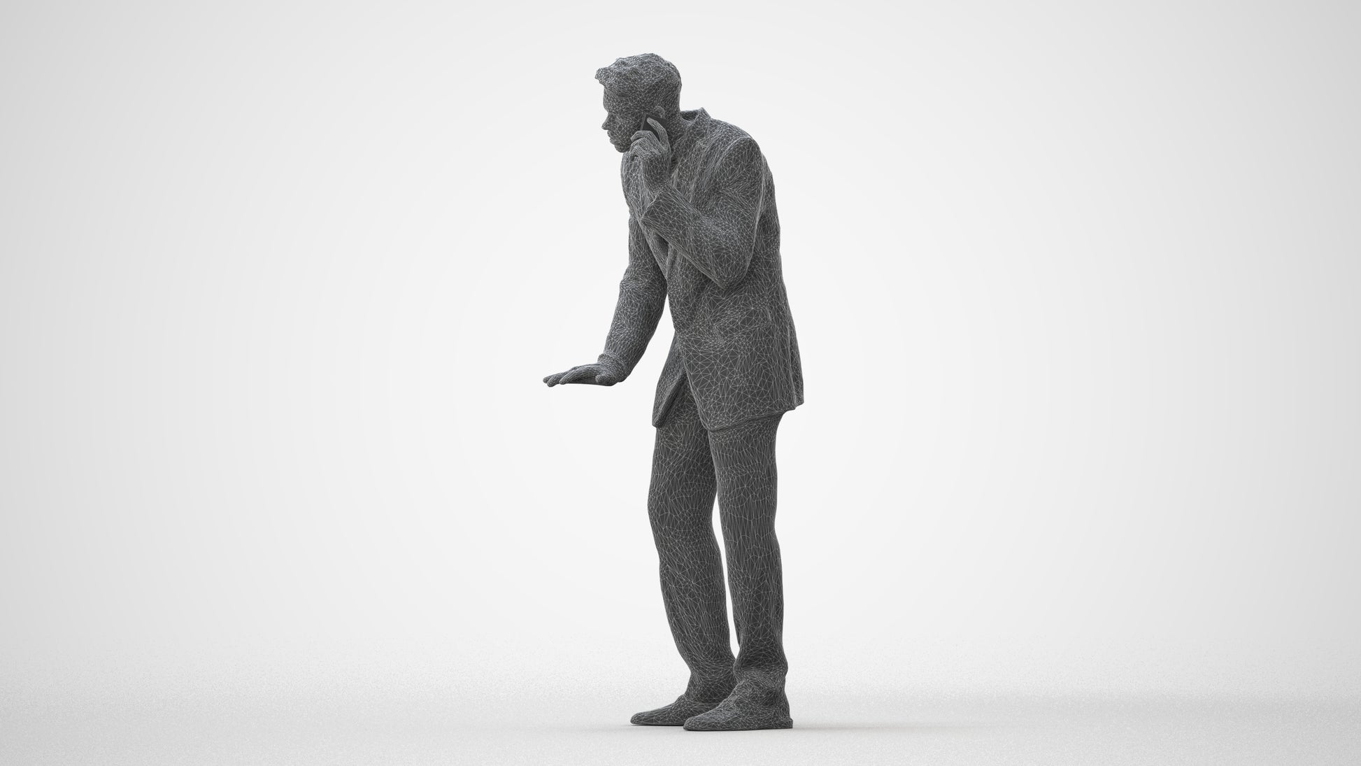 3D scanned man business, photorealistic archviz people for Enscape and SketchUp, square thumbnail