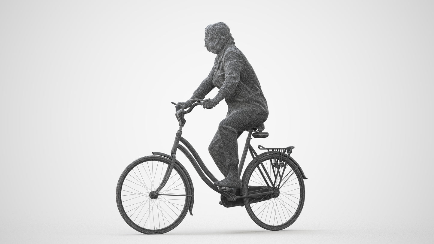 photogrammetry 3D man casual cycling, realistic human model archviz FBX, square thumbnail