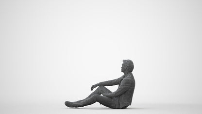 realistic 3D people man casual sitting, render-ready for V-Ray and Corona, FBX OBJ, square thumbnail