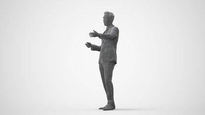 realistic 3D human man business shopping, archviz people FBX OBJ for Blender, square thumbnail