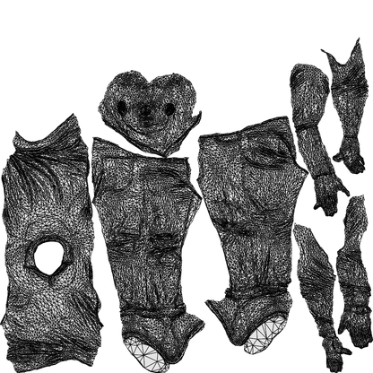 photogrammetry 3D man casual walking, realistic human model archviz FBX, wireframe top-down view