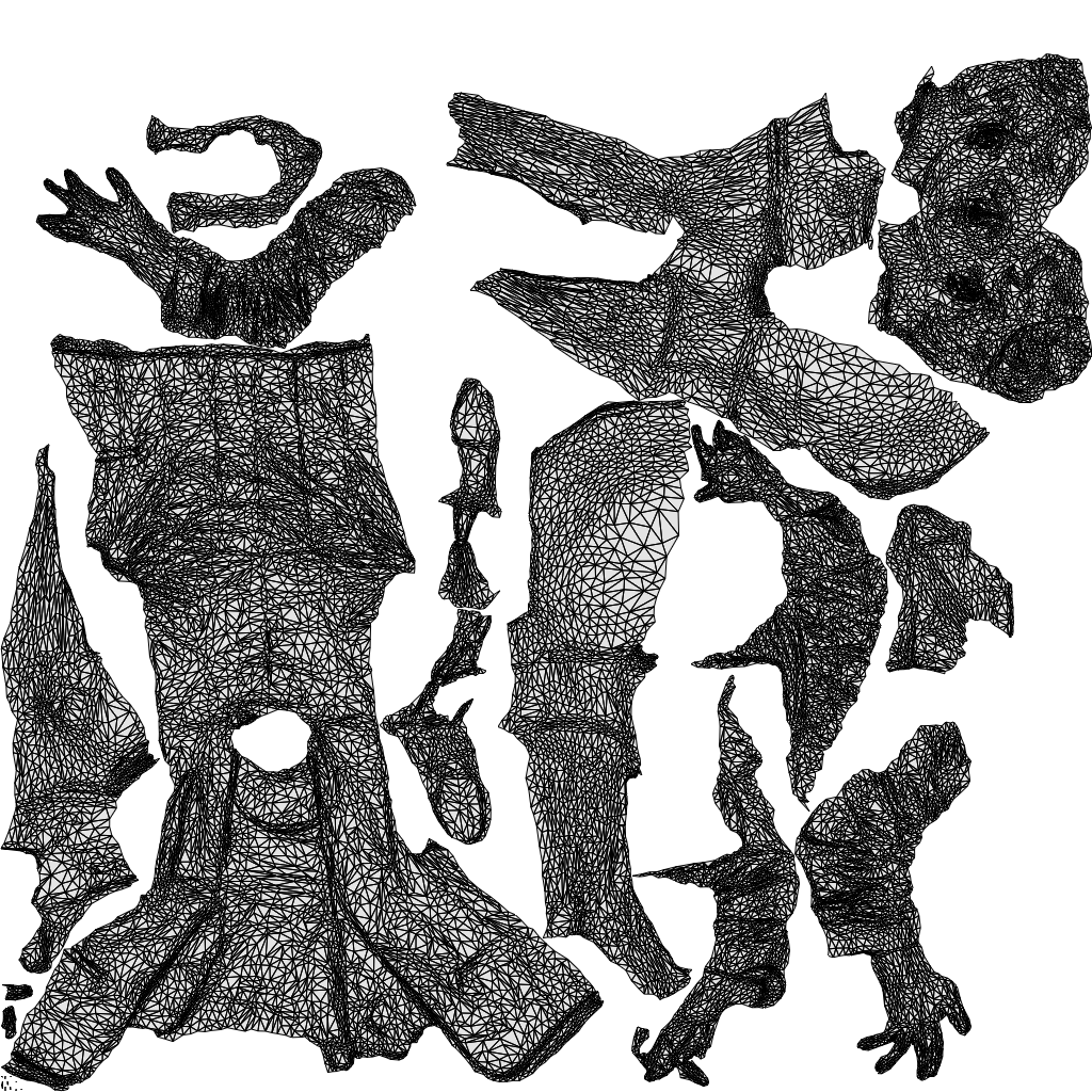 3D scanned woman business, photorealistic archviz people for Enscape and SketchUp, wireframe top-down view