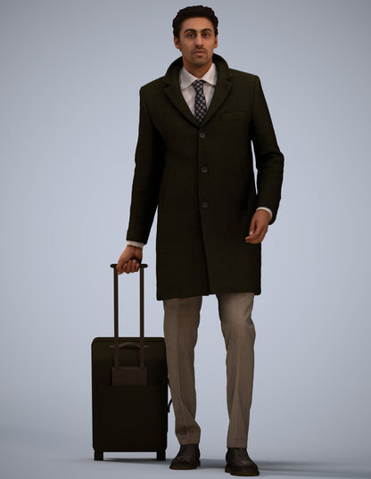 realistic 3D people man business, render-ready for V-Ray and Corona, FBX OBJ