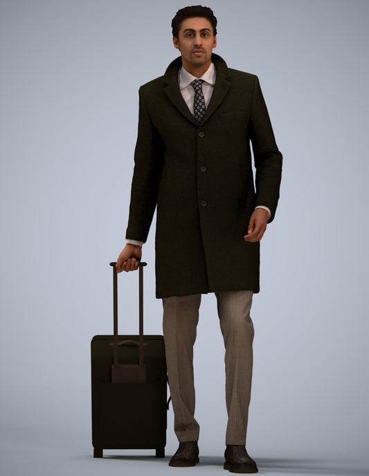 realistic 3D people man business, render-ready for V-Ray and Corona, FBX OBJ