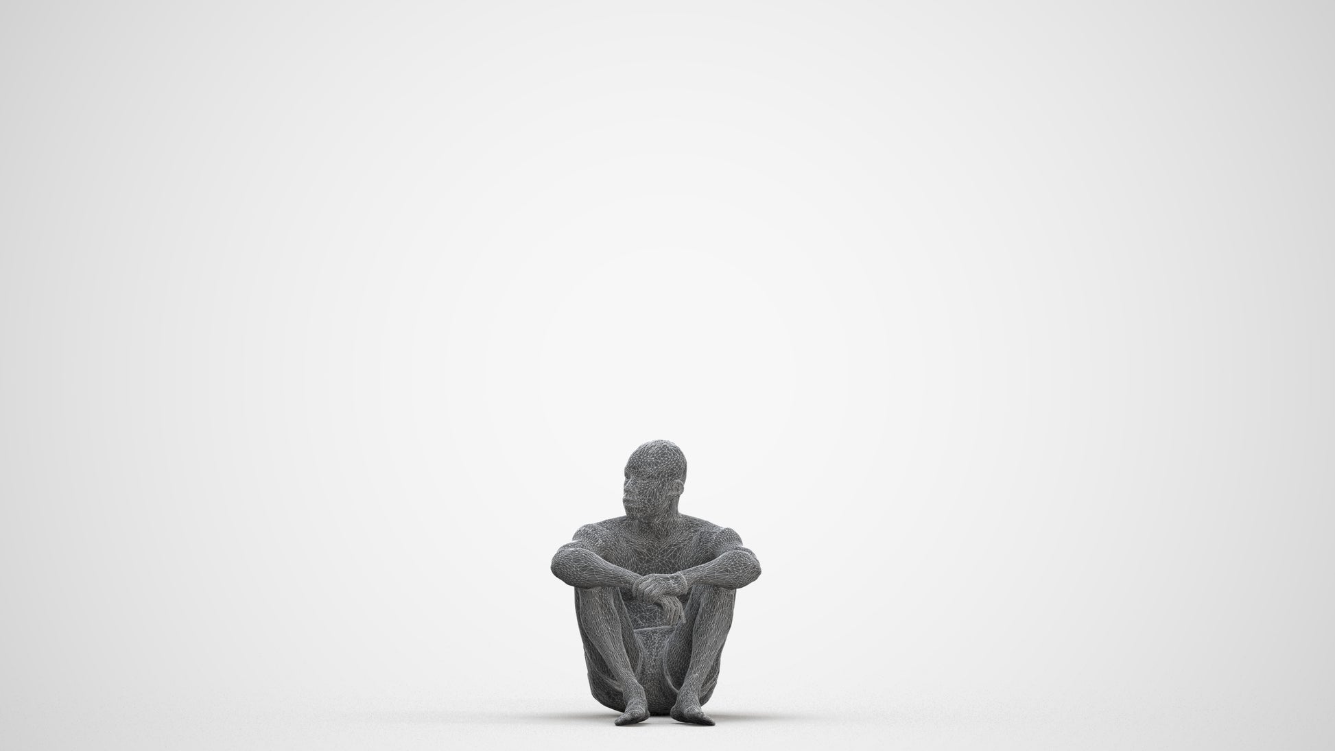 photogrammetry 3D man pool, realistic human model archviz FBX, three-quarter front view render