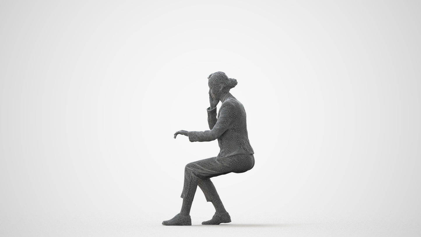 realistic 3D people woman business, render-ready for V-Ray and Corona, FBX OBJ, square thumbnail