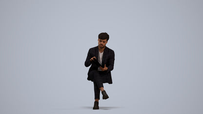 scanned 3D man business, photogrammetry people for Enscape and V-Ray, standing pose render