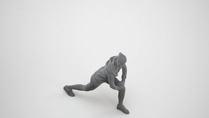 scanned 3D woman sport, photogrammetry people for Enscape and V-Ray, wireframe three-quarter view